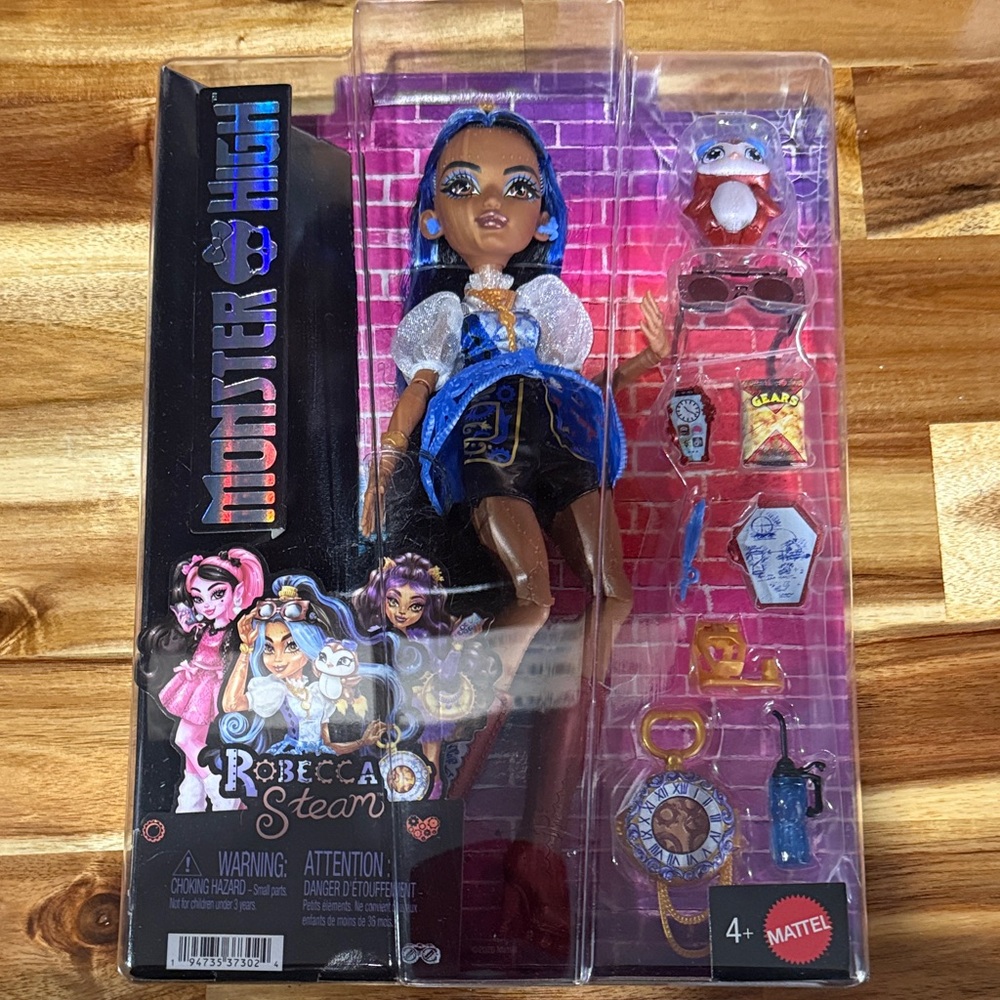 Mattel Monster High Robecca Steam Doll - Blue, Black, White